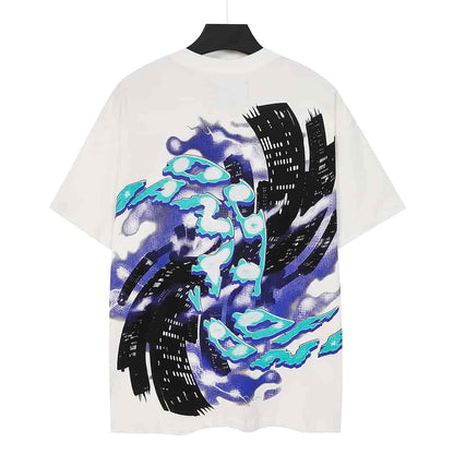 White and blue Godspeed shirt
